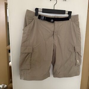 Mountain Hardwear Men's‎ Large Tan Beige Belted Cargo Shorts
